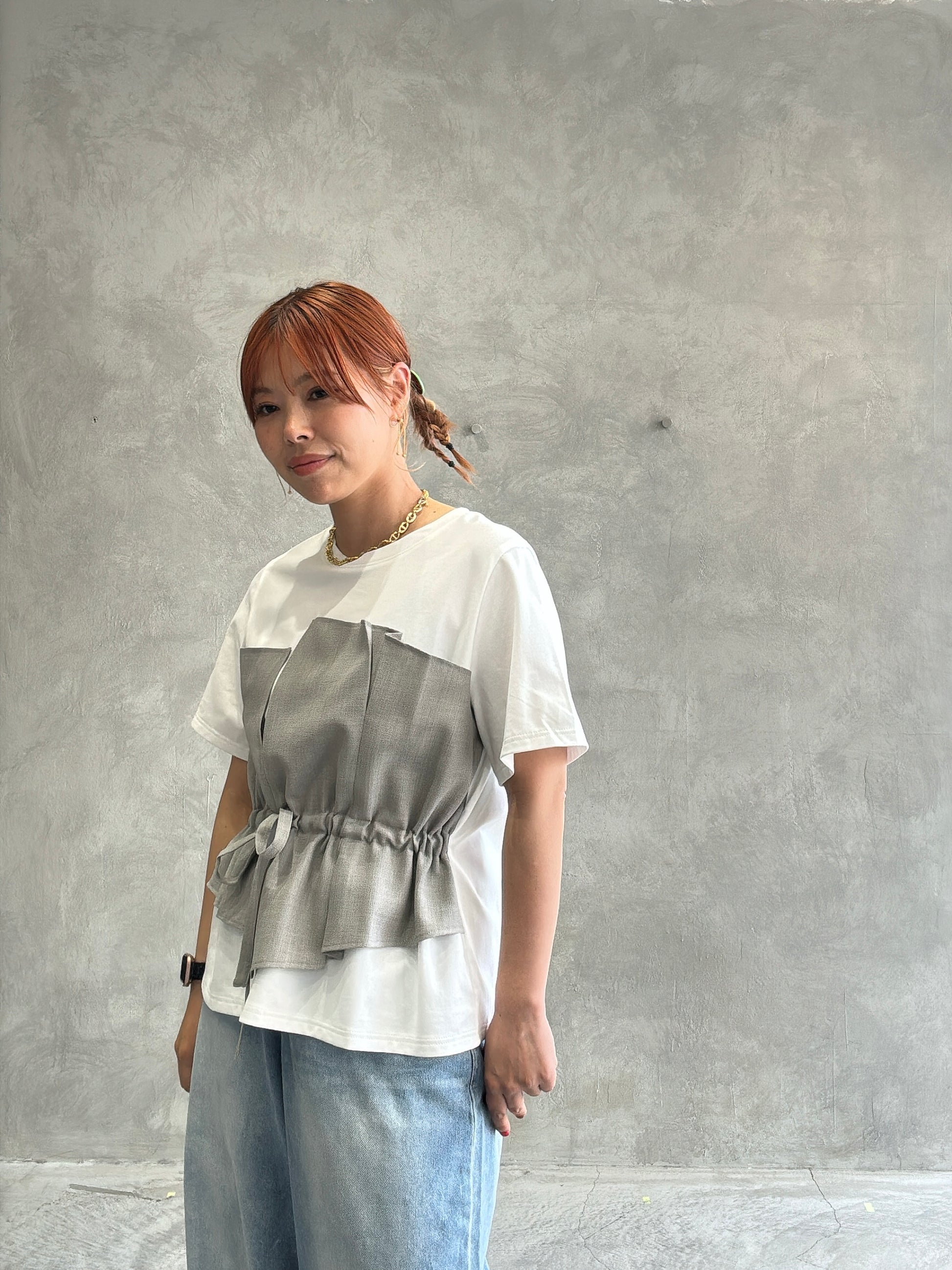 ビスチェレイヤードTシャツ／trois／MNMS