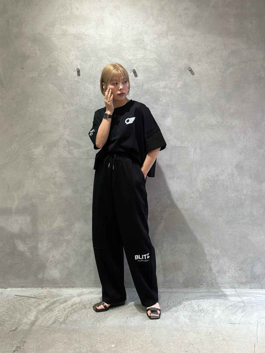 ショート丈ドライタッチTシャツ／No.9-the Nines-