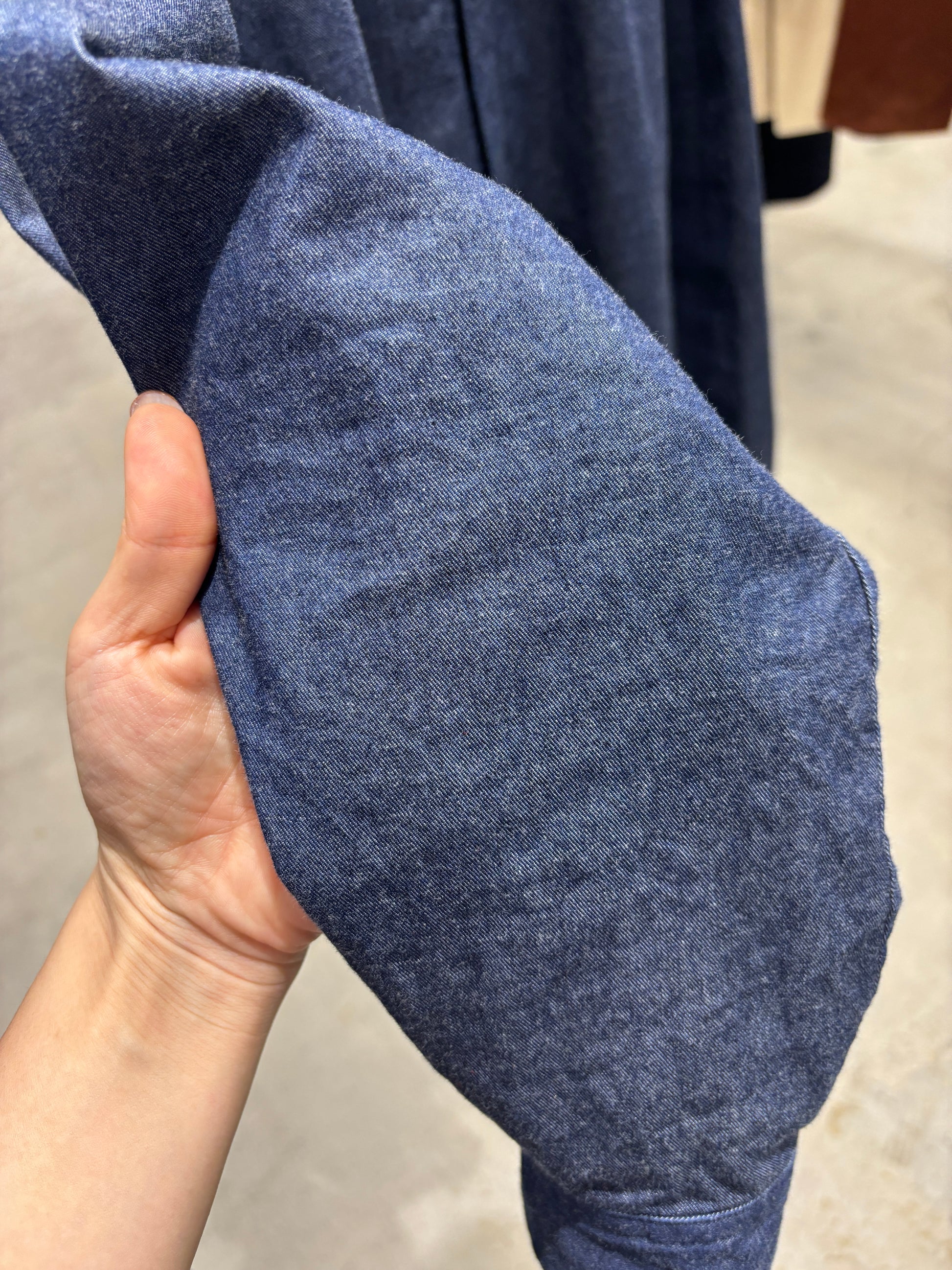 【予約⚡︎販売】スタンドカラーデニムシャツ（スカーフ付き）／#8643203／LE MÉLANGE／2026 AW #1