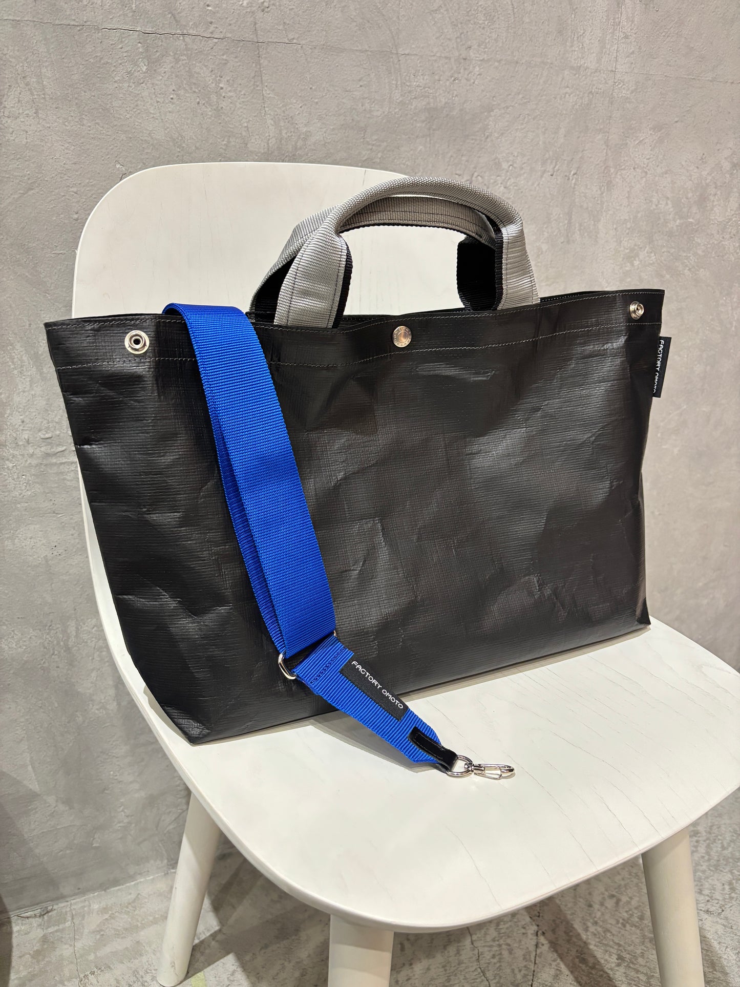 【予約販売】グレー×ブラック（本体：ブラック）／FACTORY OMOTO／BASIC TOTE