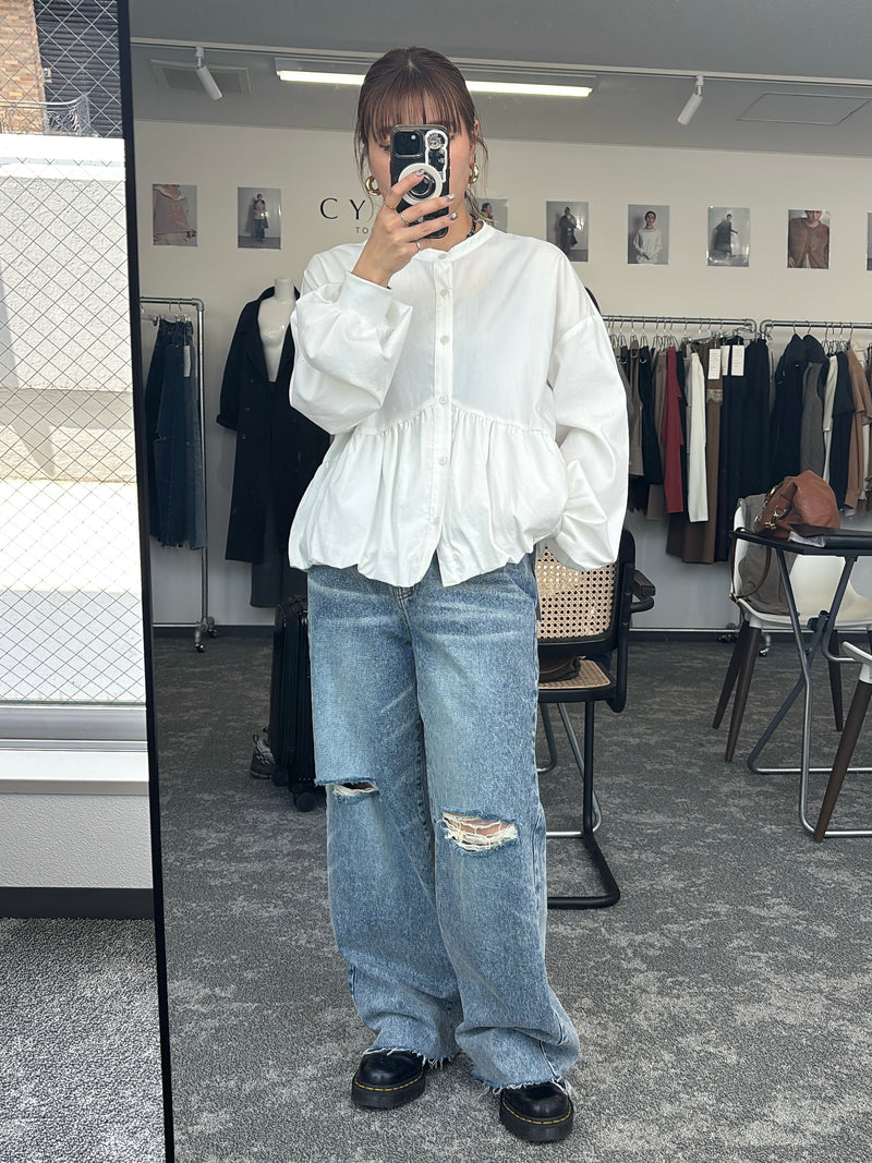 【予約⚡︎販売】クラッシュデニムヴィンテージワイドパンツ／604494／CYAN tokyo／2026 AW#1