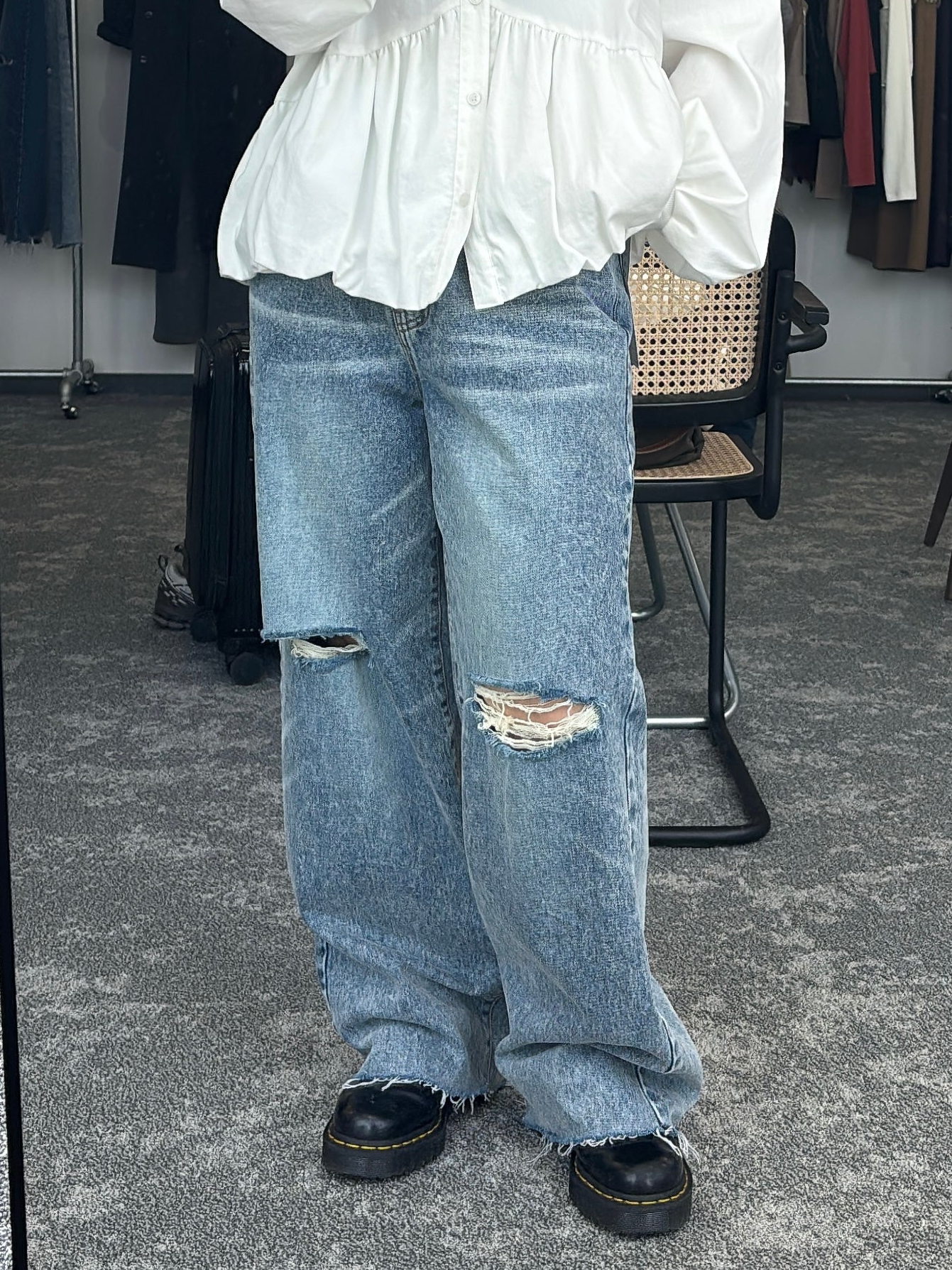 【予約⚡︎販売】クラッシュデニムヴィンテージワイドパンツ／604494／CYAN tokyo／2026 AW#1