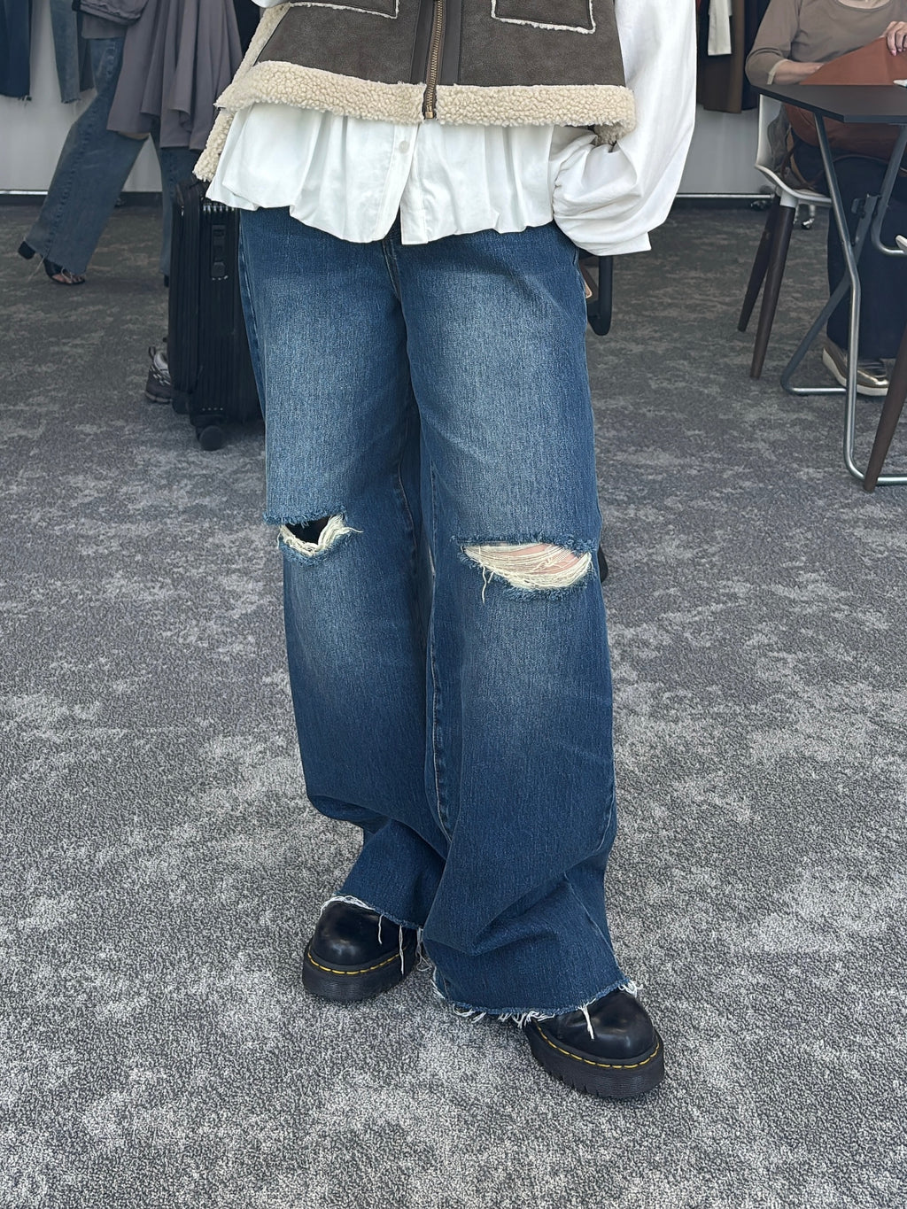 【予約⚡︎販売】クラッシュデニムヴィンテージワイドパンツ／604494／CYAN tokyo／2026 AW#1