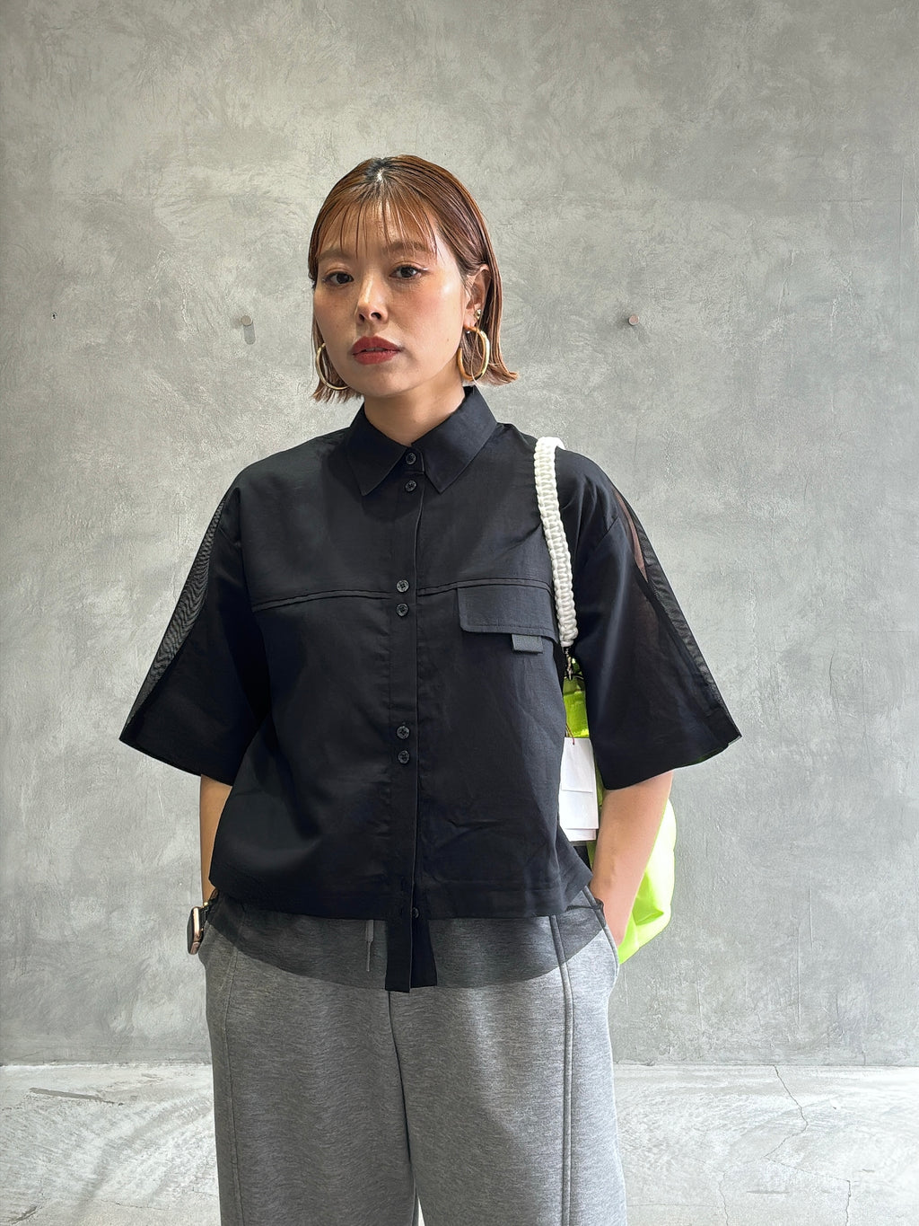 メッシュドッキングブラウス／MARECHAL TERRE