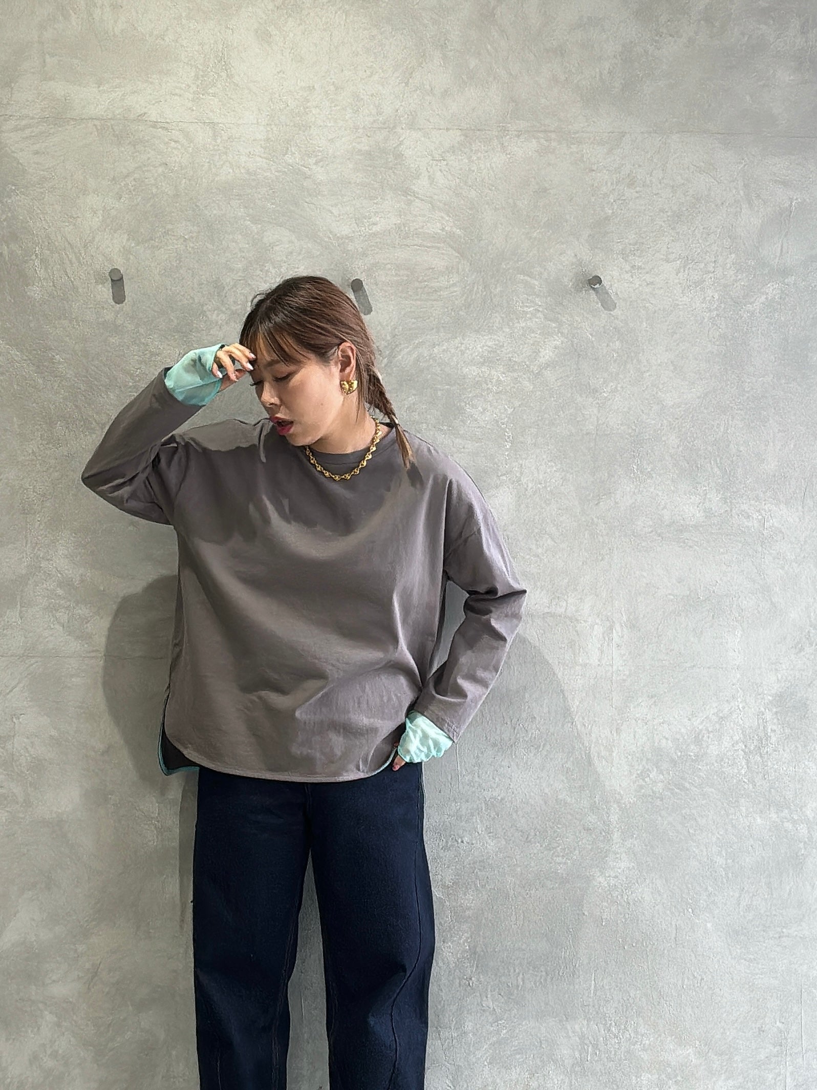 シアードッキング無地ロンT