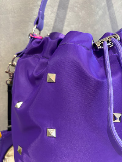 【予約販売】スタッズパディング巾着バッグ／cheek