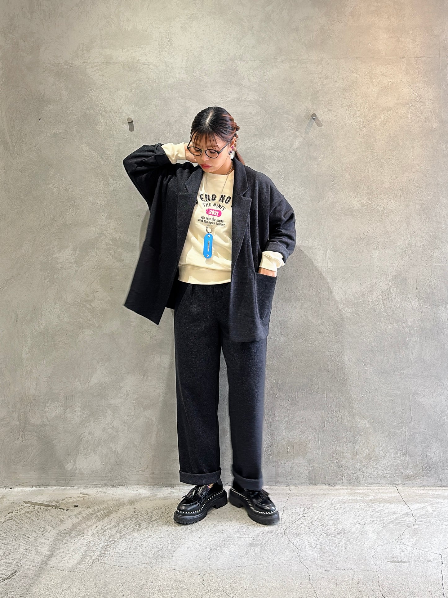 ウールタックパンツ／LE MÉLANGE