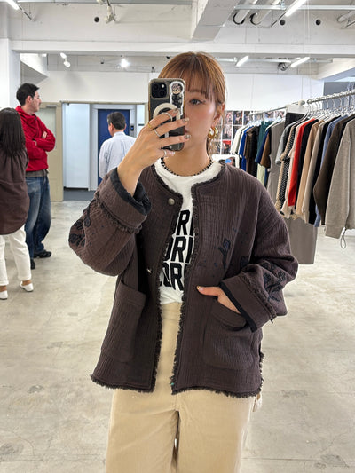受付終了【予約⚡︎販売】刺繍クルーネックジャケット／#8643804／LE MÉLANGE／2026 AW #1