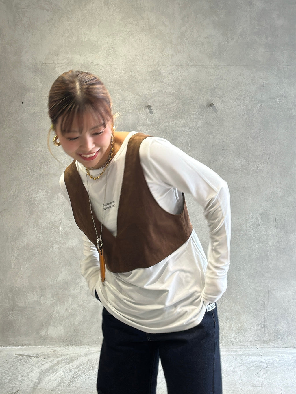 ECOスウェードベスチェ／8613701／LE MÉLANGE