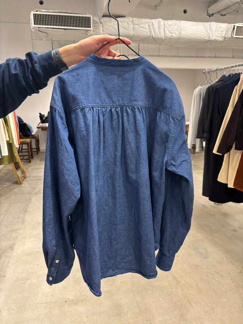 受付終了【予約⚡︎販売】スタンドカラーデニムシャツ（スカーフ付き）／#8643203／LE MÉLANGE／2026 AW #1
