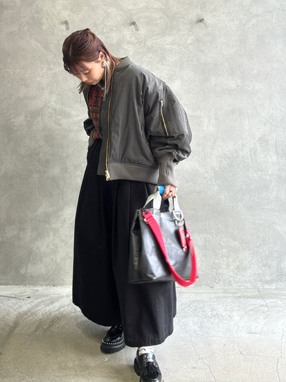 ナイロンツイルポンチョライクMA-1／trois