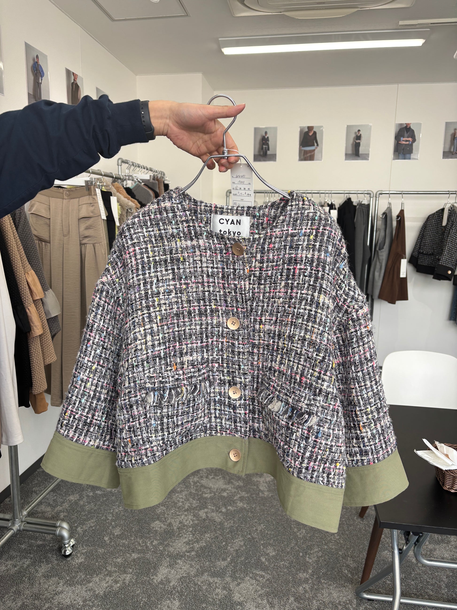 【予約⚡︎販売】ハーフスリーブ MIXツイードJK／604483／CYAN tokyo／2026 AW#1