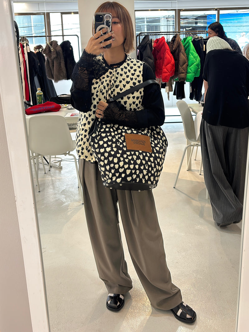 受付終了【予約⚡︎販売】ロゴウエストタックパンツ／MG PT-26089-A／MARGAUX VINTAGE／2026 AW＃1