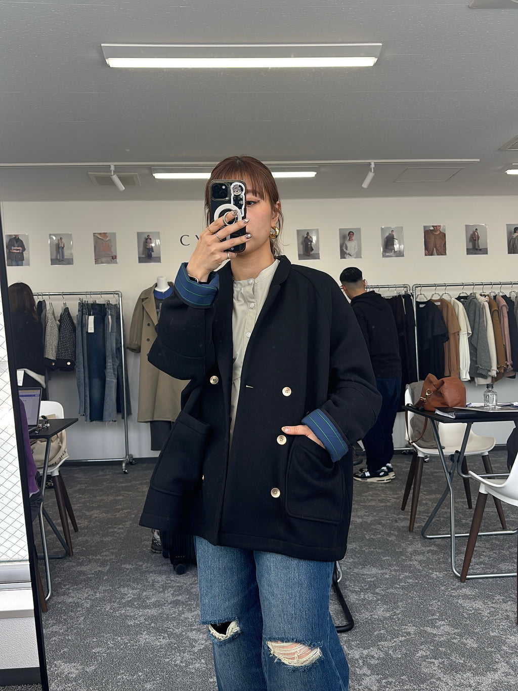 【予約⚡︎販売】マイクロフリースWジャケット／604513／CYAN tokyo／2026 AW#1