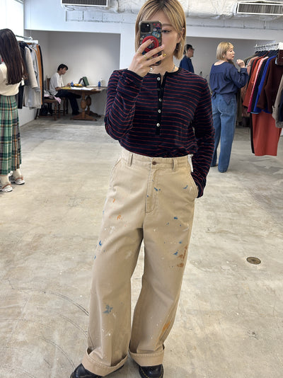 受付終了【予約⚡︎販売】2WAYコーデュロイボーダーヘンリーネックロンT／8651002／LE MÉLANGE／2026 AW #2