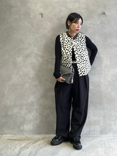 ハート柄パディングベスト／MG JK-26086-A／MARGAUX VINTAGE／2026 AW＃1