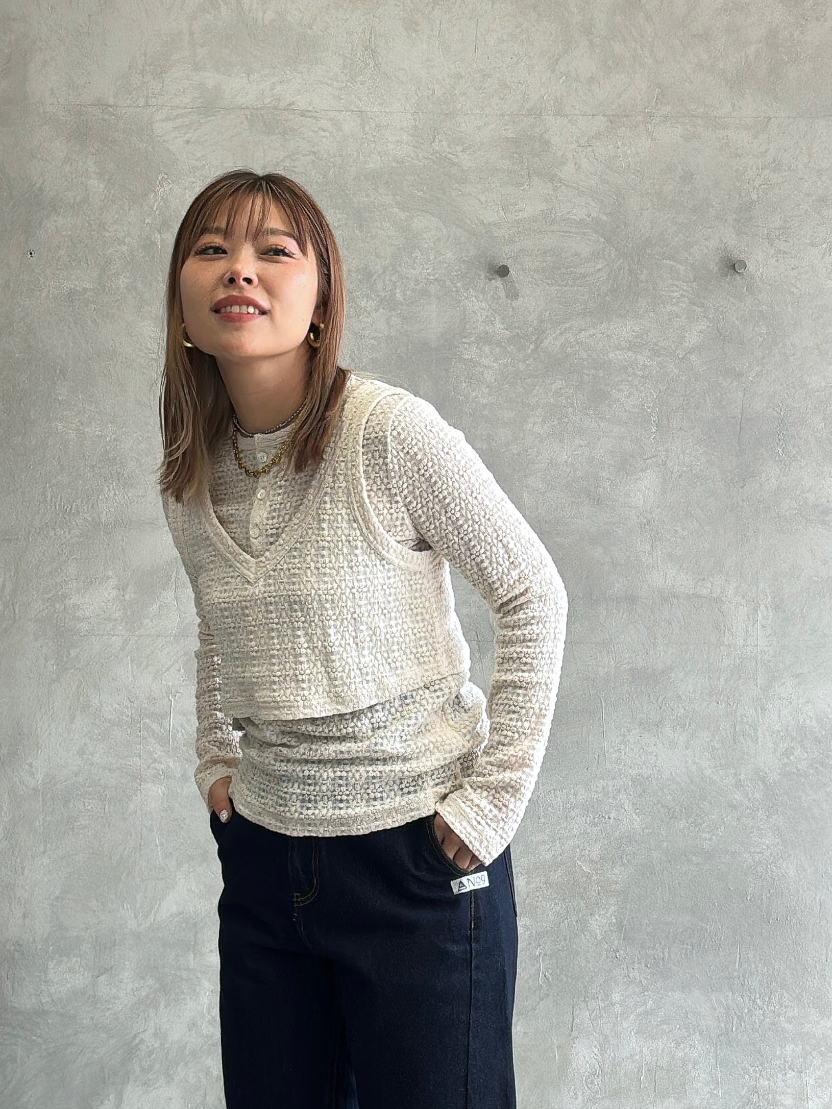 ショート丈キャミソール／8611001／LE MÉLANGE