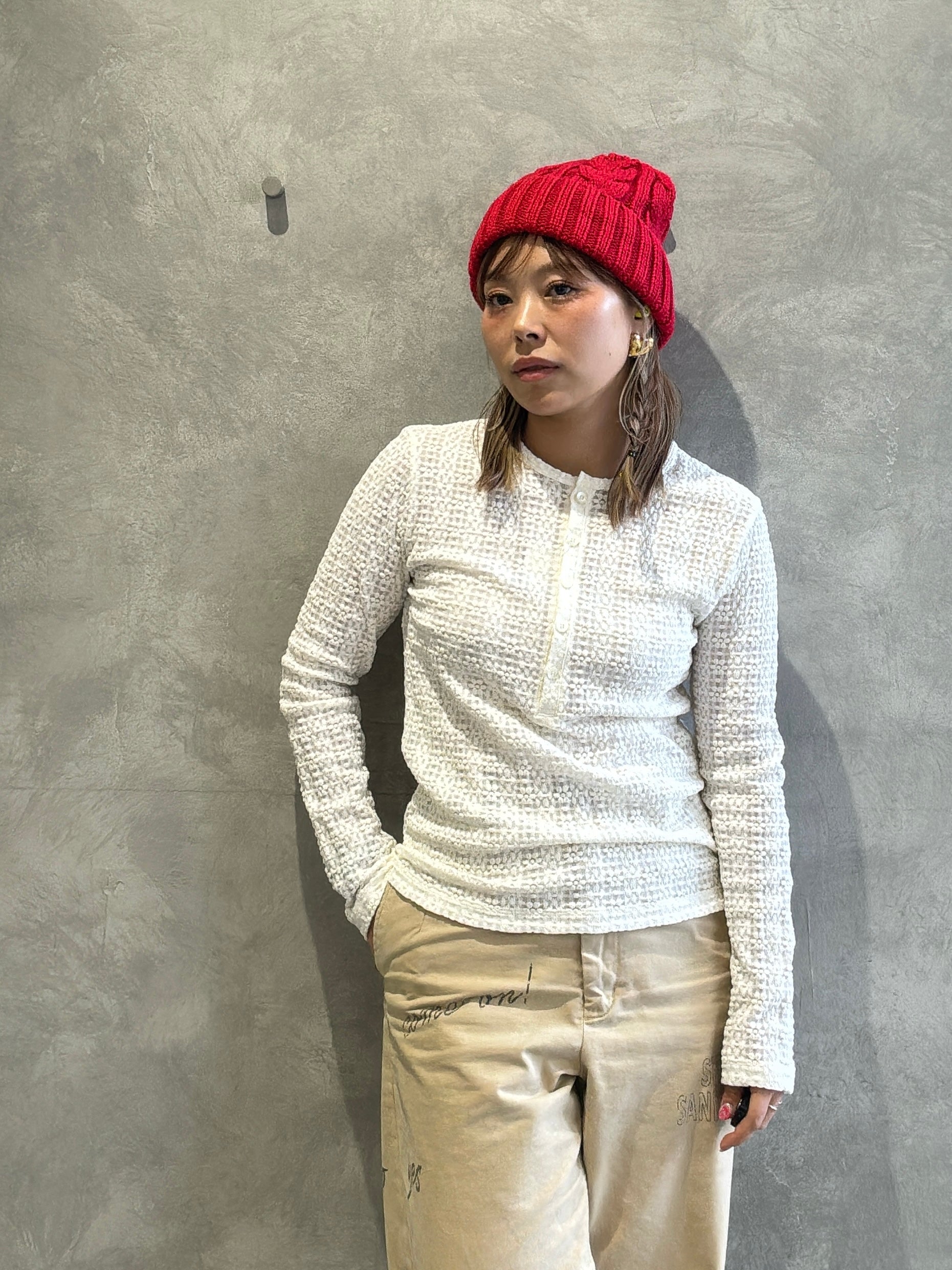 ヘンリーネックカットソー／8611002／LE MÉLANGE