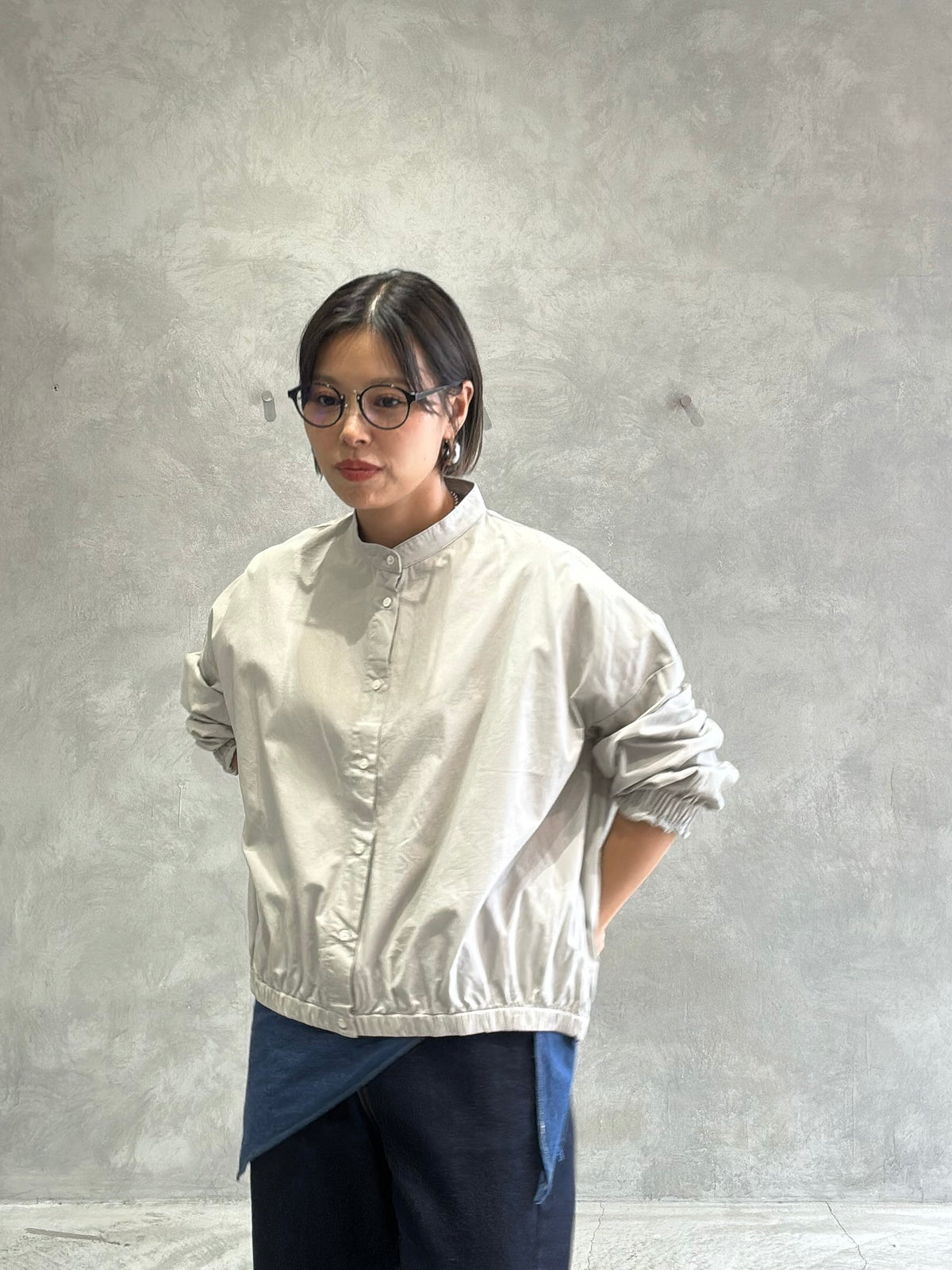 【予約販売】裾ギャザーシャツ／le vent souffle