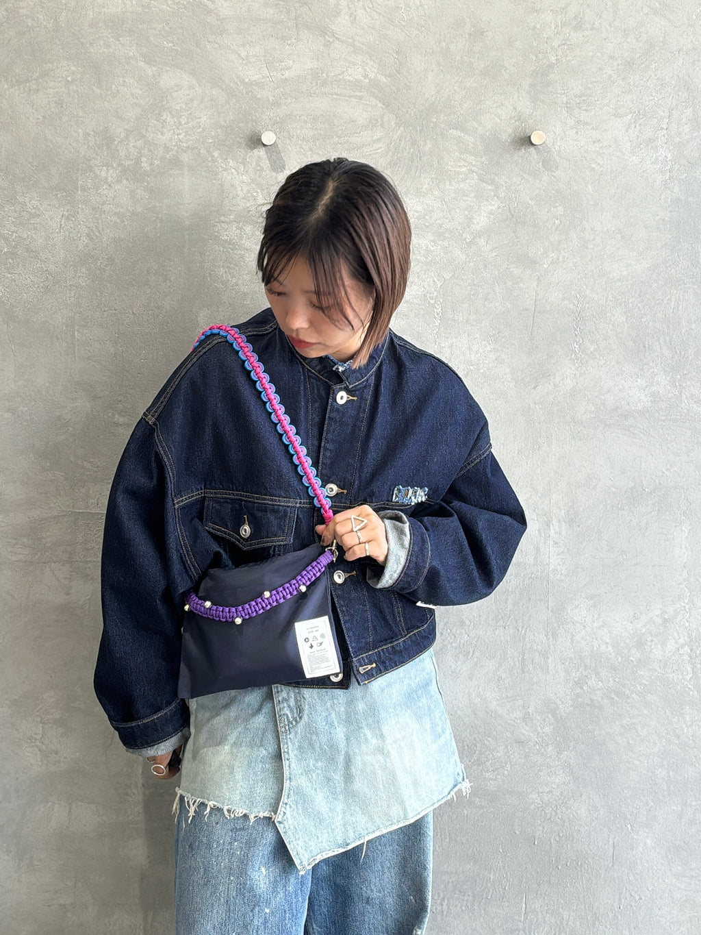 ⭐︎コラボ【予約販売】ザナインズカラーの2way仕様スマホショルダー／ホイップウェーブ＆パール／受注生産