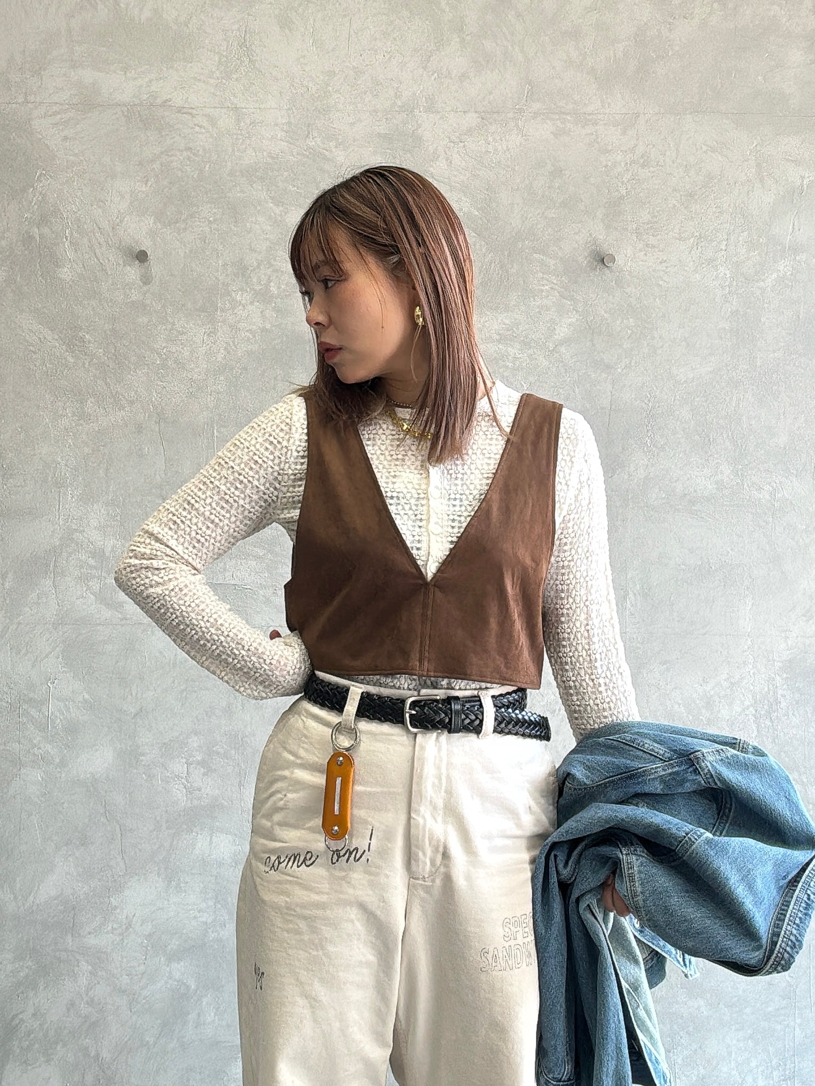 ECOスウェードベスチェ／8613701／LE MÉLANGE