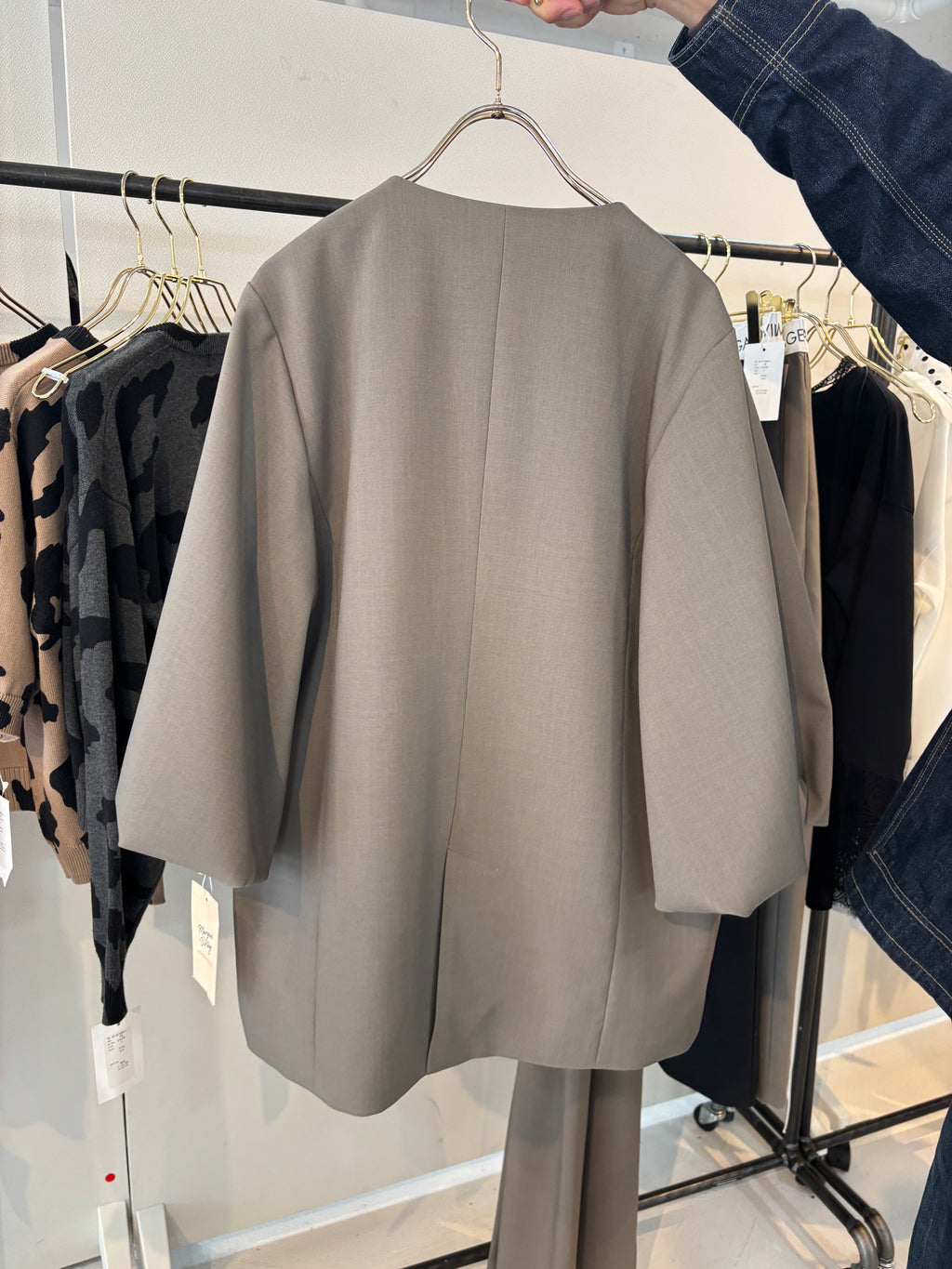 受付終了【予約⚡︎販売】バルーンスリーブノーカラーJK／MG JK-26088-A／MARGAUX VINTAGE／2026 AW＃1