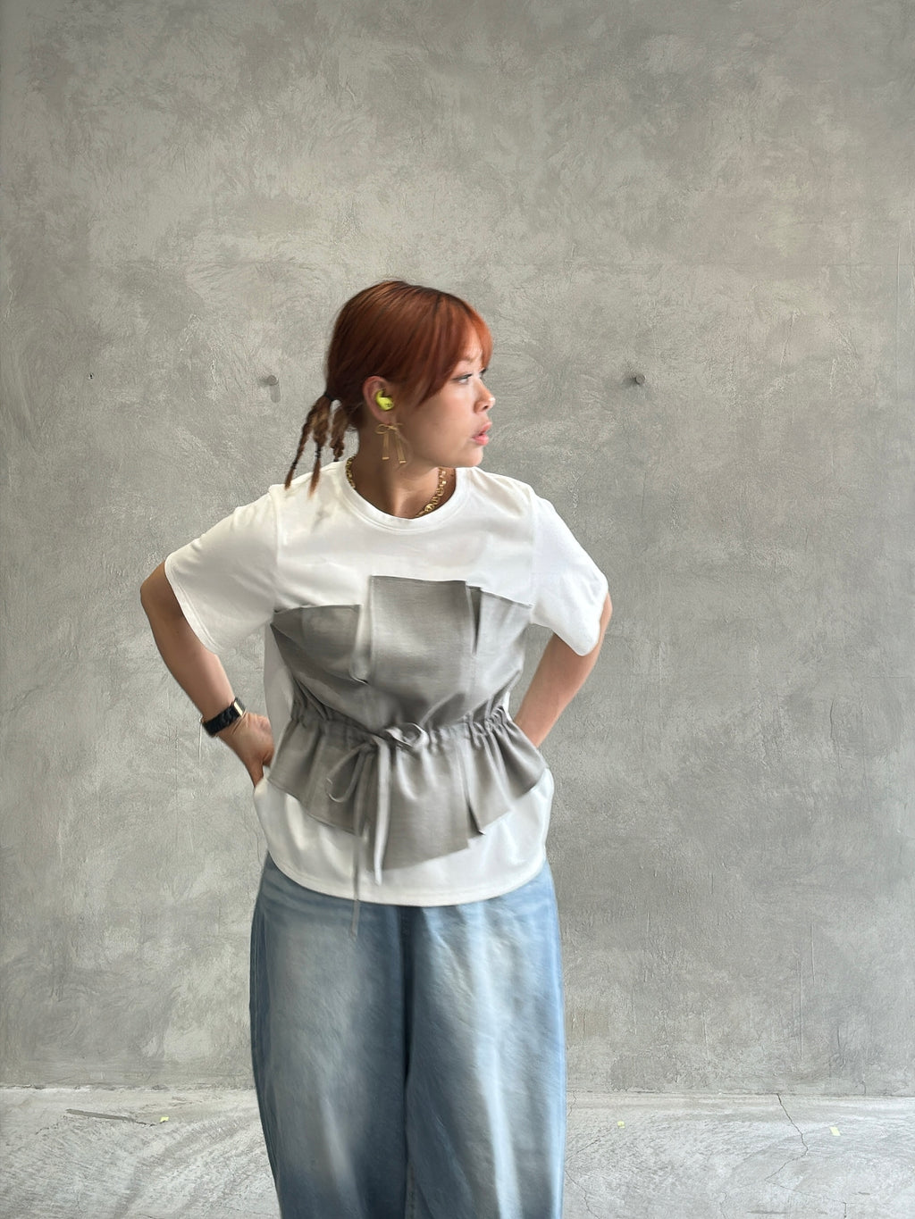 ビスチェレイヤードTシャツ／trois／MNMS