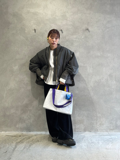 ナイロンツイルポンチョライクMA-1／trois