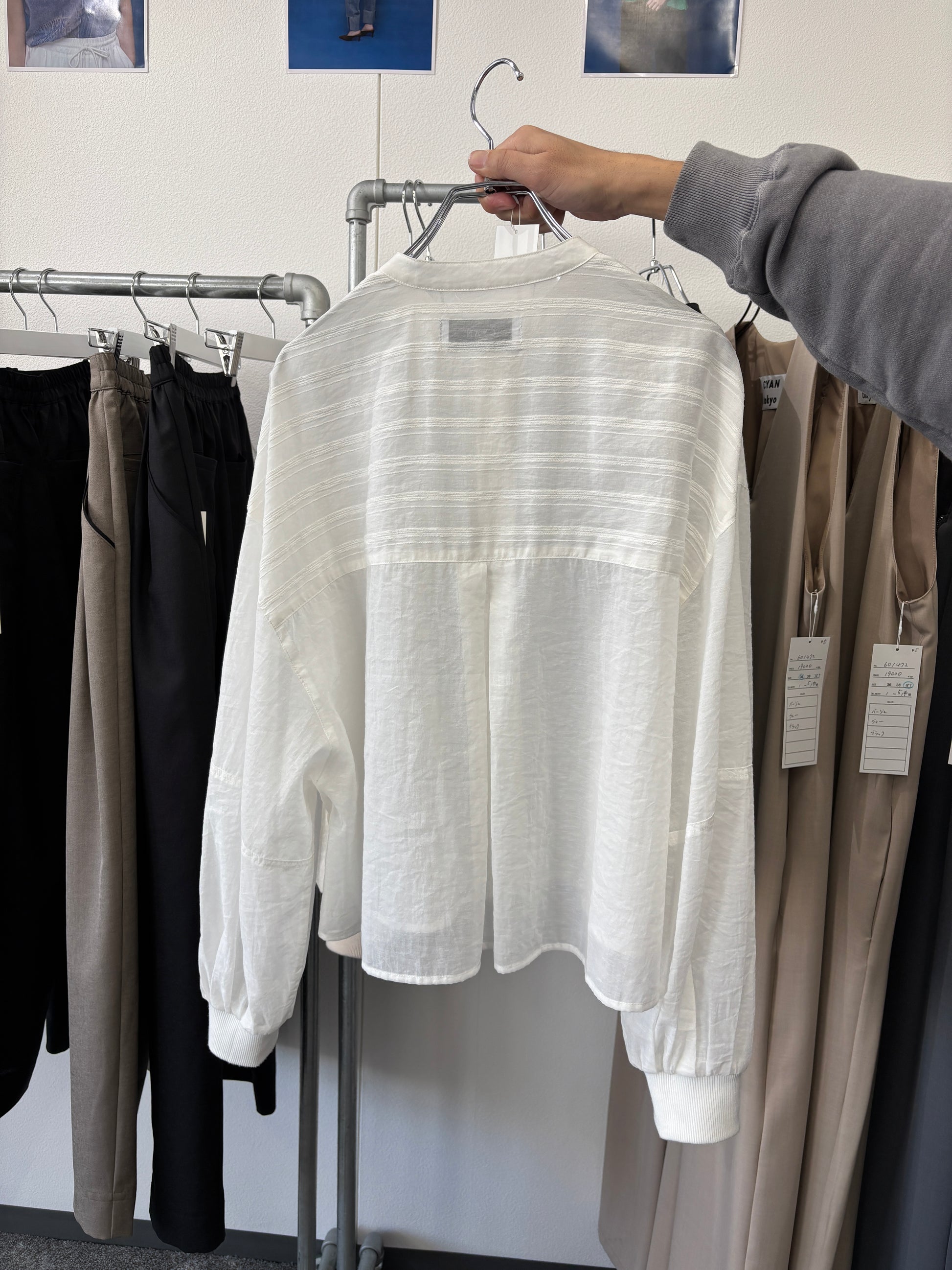 【予約販売】ソフトオーガンリブショートシャツ／601457／CYAN tokyo／2026 SS#2