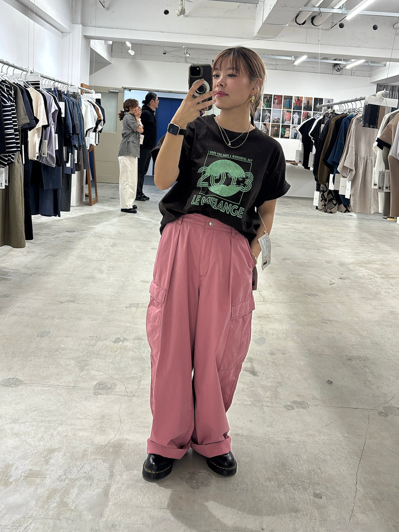 カーゴパンツ（無地・花柄）／8623504・8623505／LE MÉLANGE