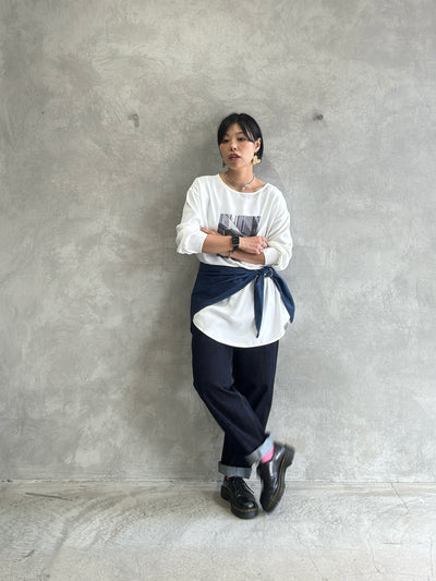 前後2wayフォトプリントロンT／Anna Kerry