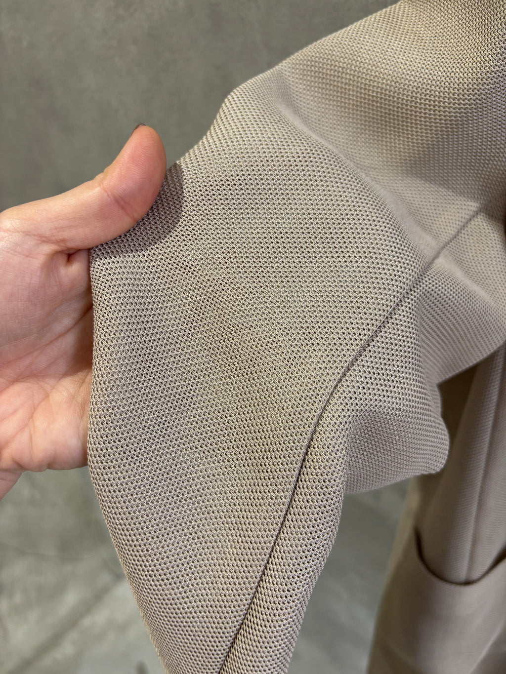 メッシュノーカラージャケット／Dignite collier