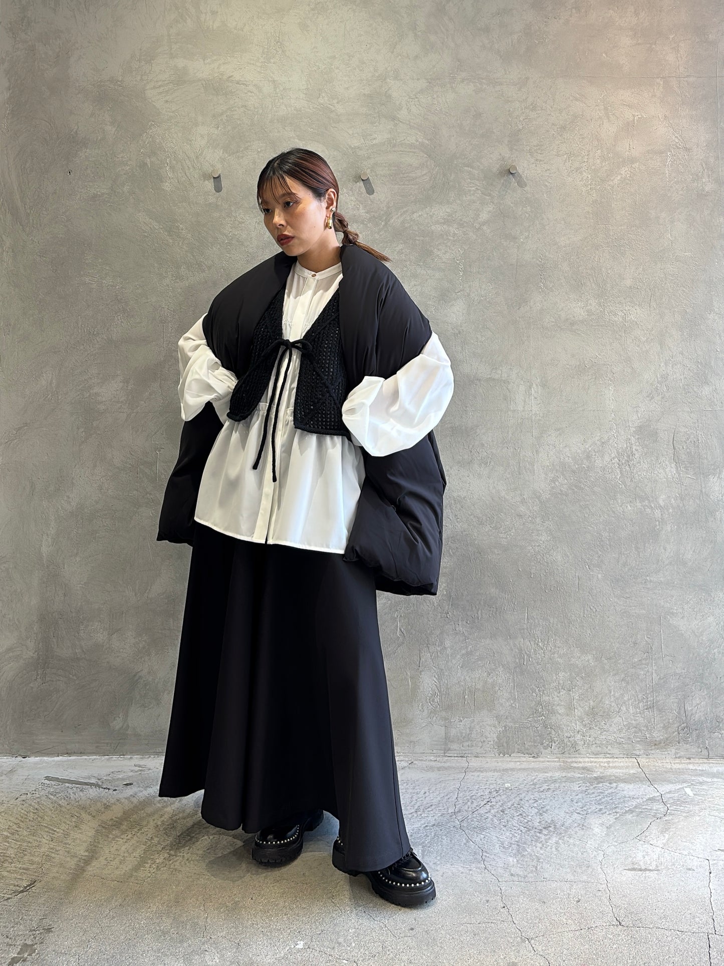 ラウンドヨークガウチョパンツ／CYAN tokyo