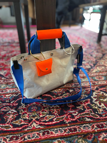 【予約販売】ブルー×チャコール（本体：ホワイト）／FACTORY OMOTO／BASIC TOTE