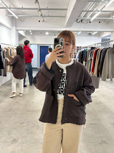 受付終了【予約⚡︎販売】刺繍クルーネックジャケット／#8643804／LE MÉLANGE／2026 AW #1