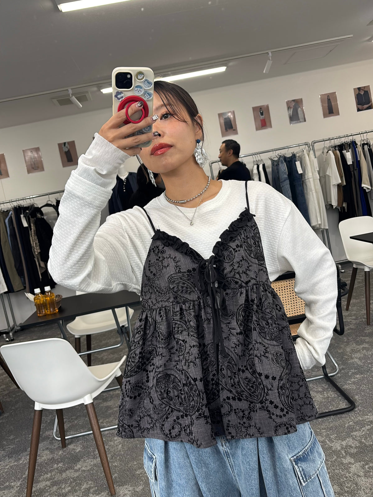 【予約⚡︎販売】フロッキーペイズリーキャミ／710582／CYAN TOKYO／2027SS #1