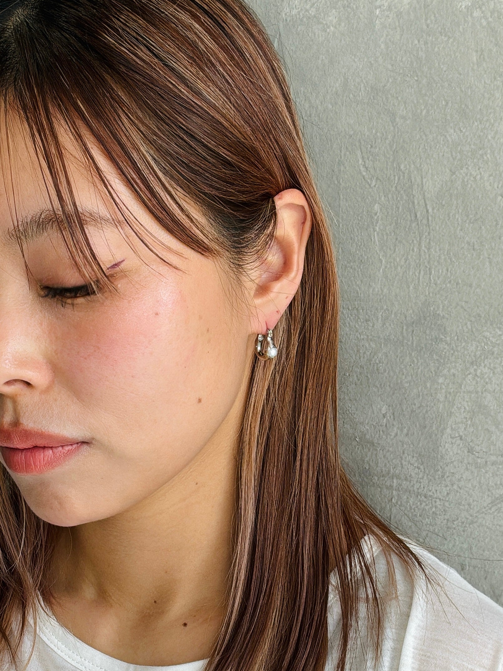 【予約販売】ニュアンスメタルパールピアス