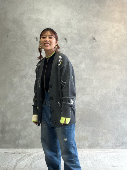 【再入荷】3カラー配色リブニット／LHELBIE