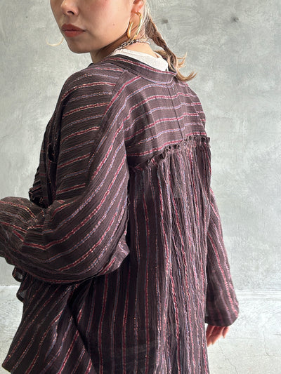ストライプ柄シャツ／8613211／LE MÉLANGE