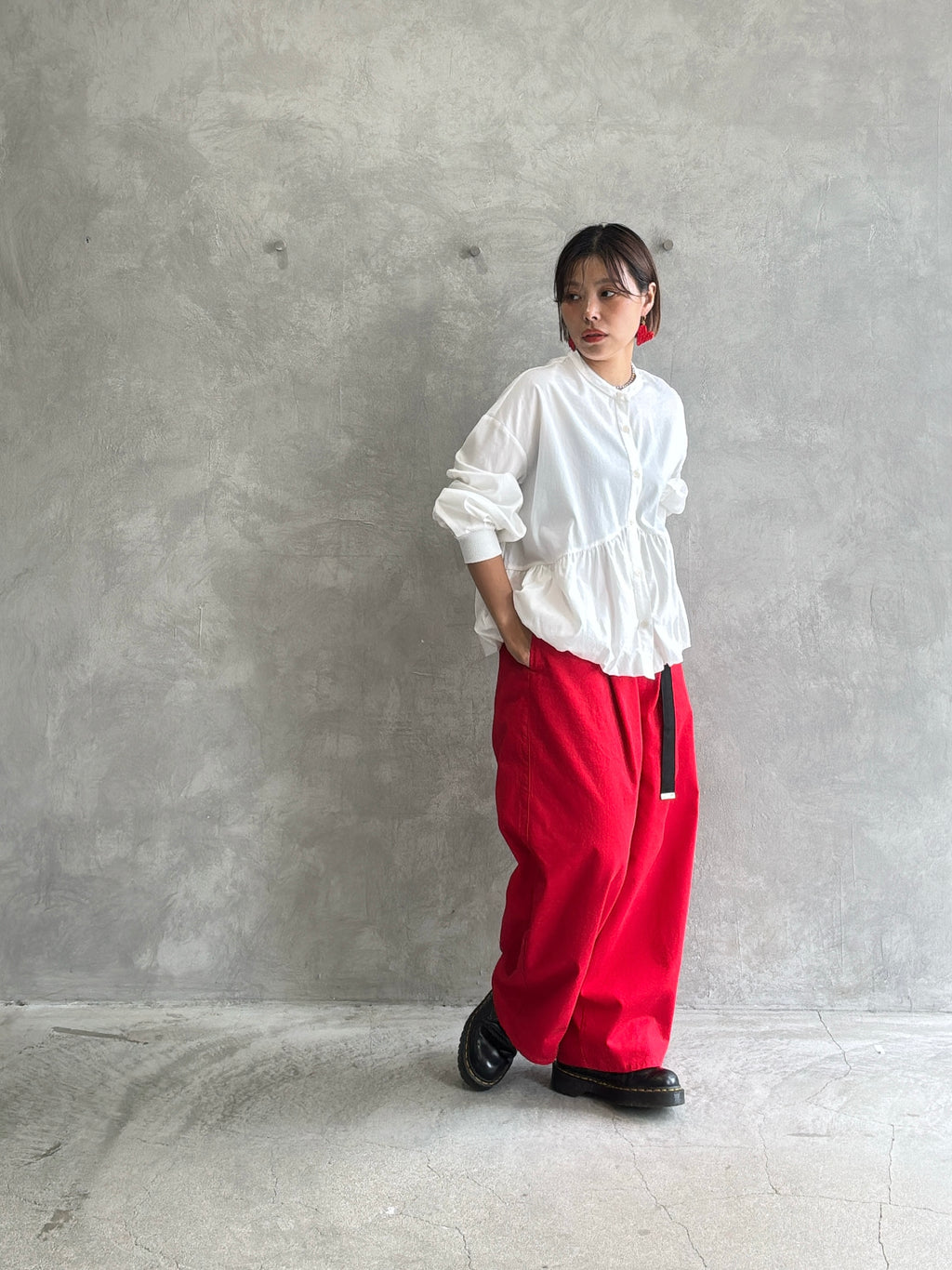 ギャザーバルーンシャツ／604489／CYAN tokyo／2026 AW#1