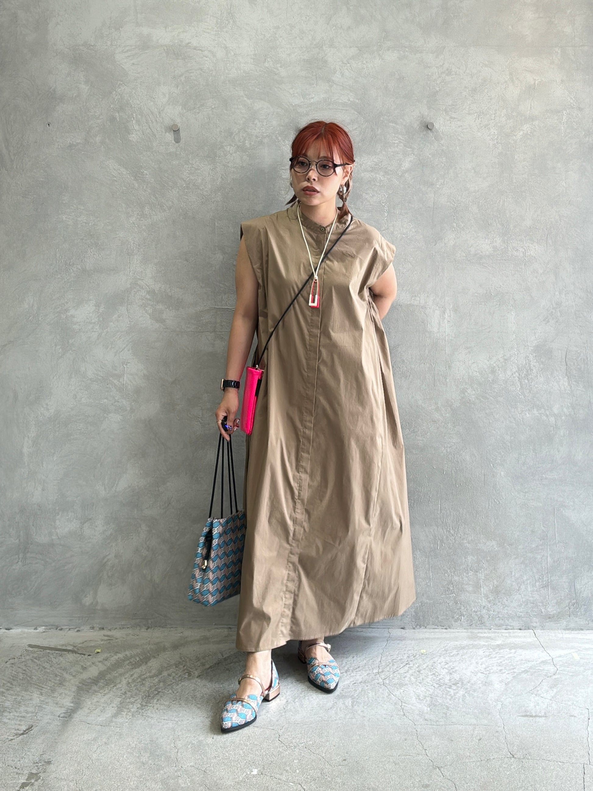 スタンドカラーワンピース／Dignite collier／MNMS