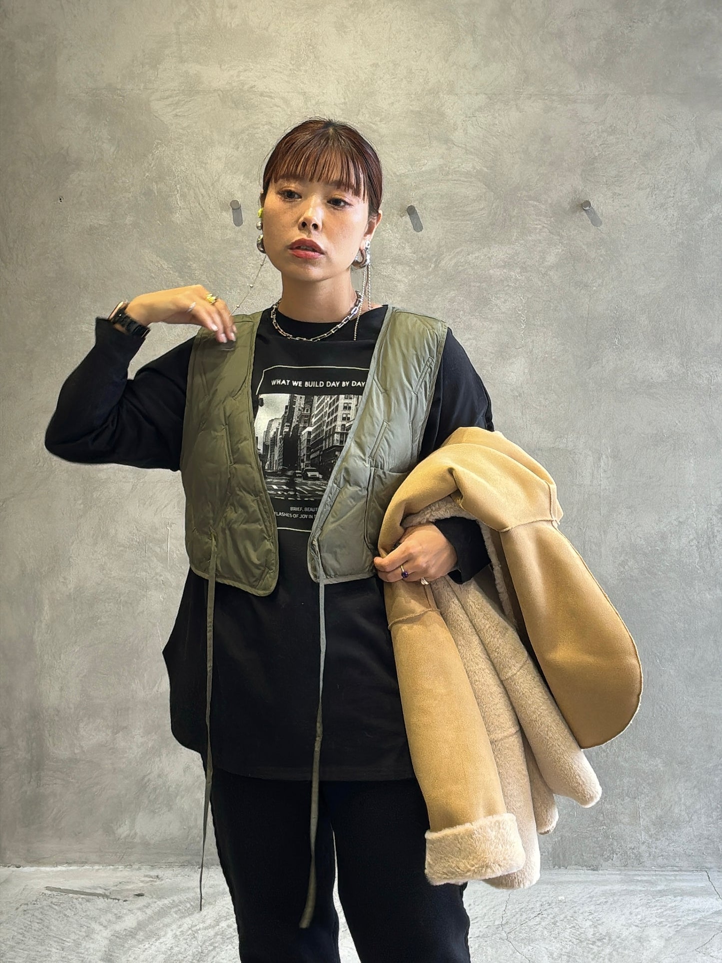 キルティングジレ／Dignite collier