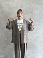 バルーンスリーブノーカラーJK／MG JK-26088-A／MARGAUX VINTAGE／2026 AW＃1