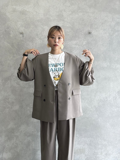 バルーンスリーブノーカラーJK／MG JK-26088-A／MARGAUX VINTAGE／2026 AW＃1