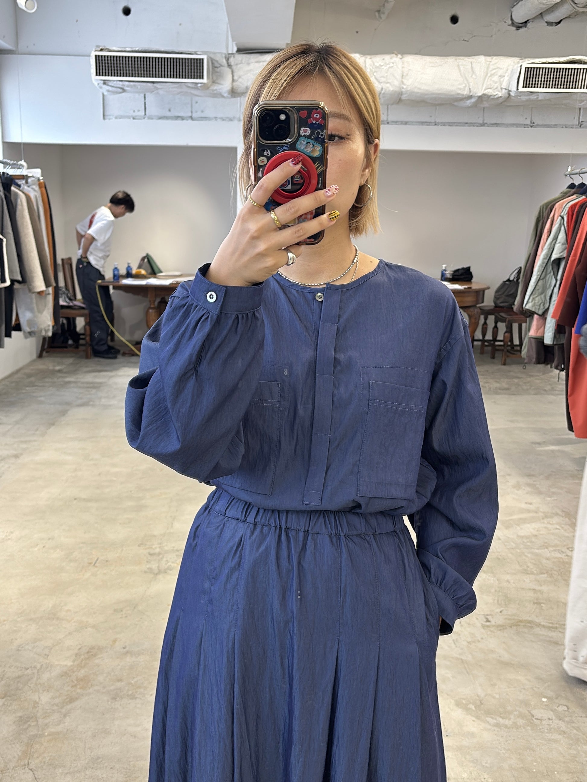 【予約⚡︎販売】ノーカラープルオーバーシャツ／8653203／LE MÉLANGE／2026 AW #2