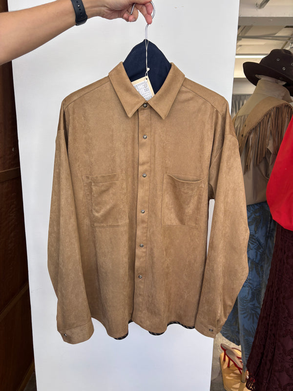 【予約⚡︎販売】エコスウェードレギュラーカラーシャツ／8713201／LE MÉLANGE／2027 SS #1