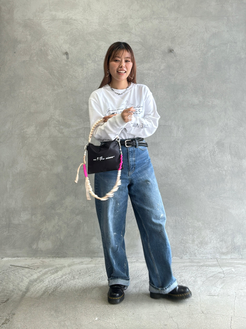 ⭐︎コラボ【予約販売】3wayパラコードショルダー／リボンパール／受注生産