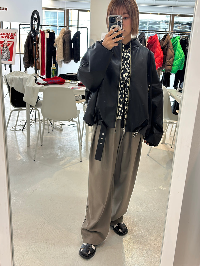 受付終了【予約⚡︎販売】ロゴウエストタックパンツ／MG PT-26089-A／MARGAUX VINTAGE／2026 AW＃1