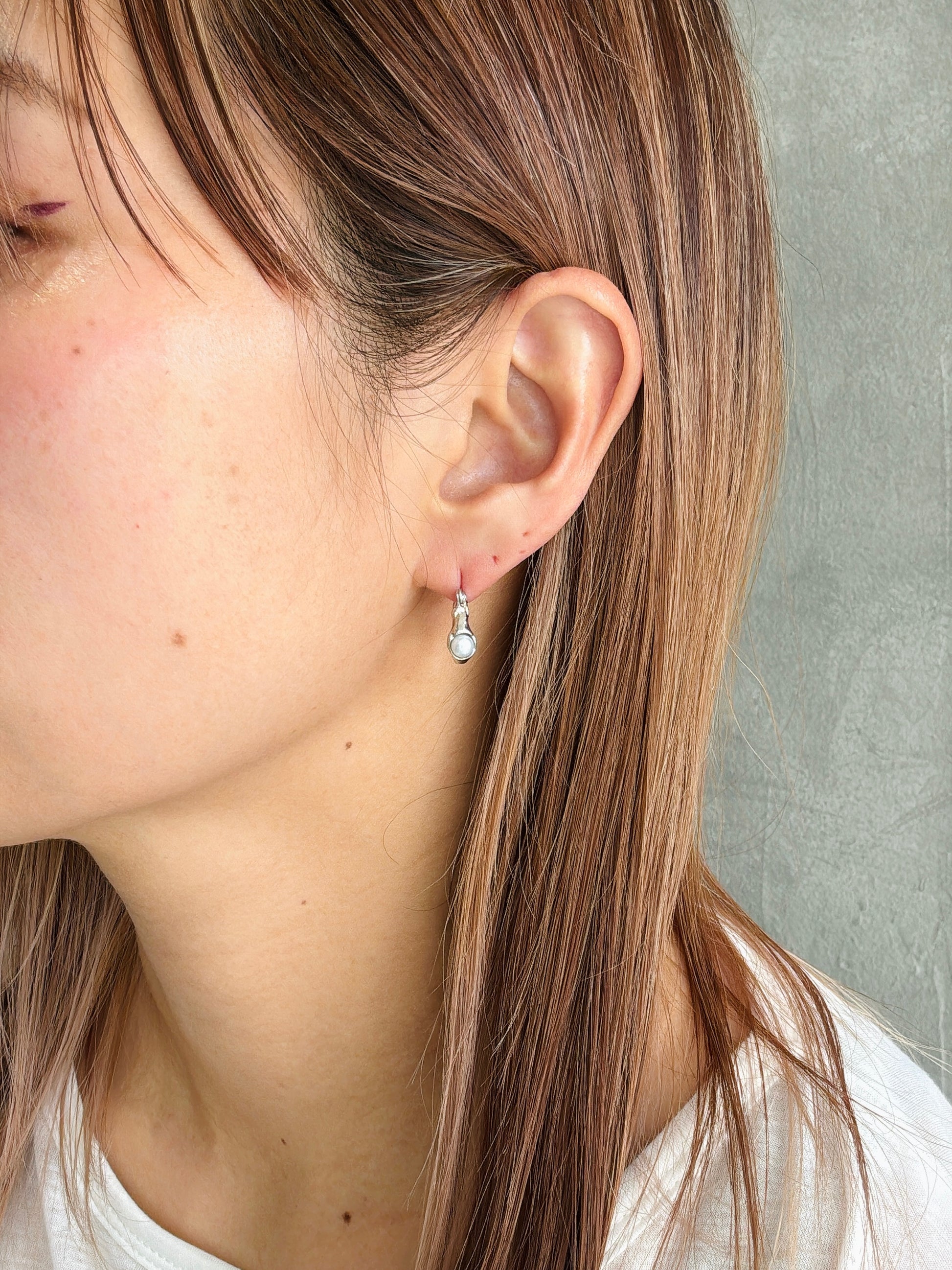 【予約販売】ニュアンスメタルパールピアス