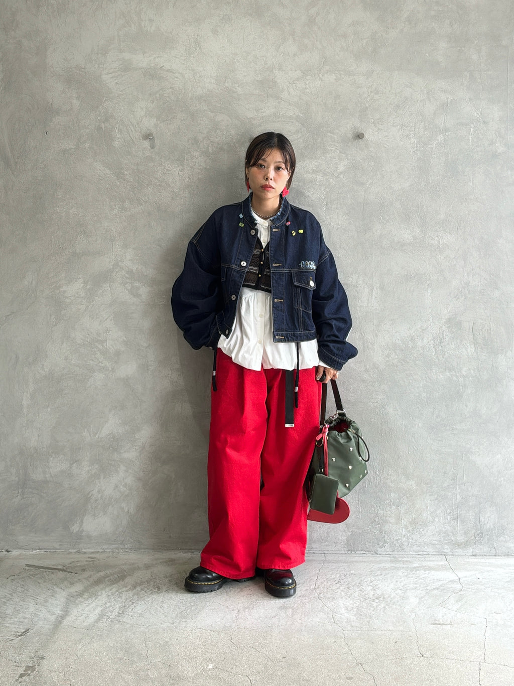ジャガードVネックベスト／#8642701／LE MÉLANGE／2026 AW #1